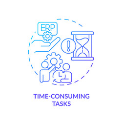 2d time consuming tasks line icon concept vector