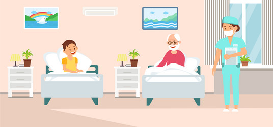 Inpatient treatment cartoon vector