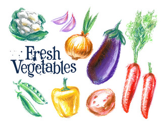 Vegetables logo design template fresh Royalty Free Vector