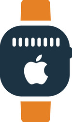 apple device health watch icon glyph style eps vector image