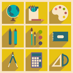 flat with shadow concept and mobile application vector image