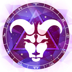Zodiac Aries Symbol Vector Image