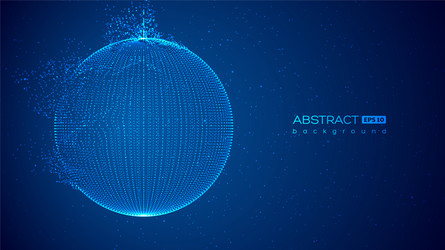 Abstract Sphere Particle Explosion vector image