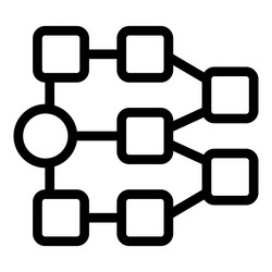 algorithm flowchart with square blocks vector image