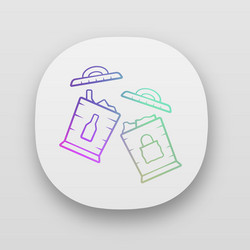 trash sorting bins app icon vector image