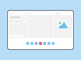 ui ux template for video conferencing and meetings vector image