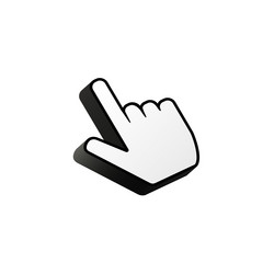 white hand cursor for computer vector image