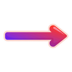 gradient arrow pointing right with rounded corners vector image
