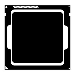 simple of digital electronic computer cpu chip vector image