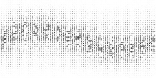 Binary Code Wave Gradient vector image