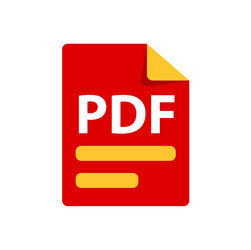 Red icon pdf file format extensions vector