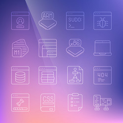 set line computer monitor screen page with a 404 vector image