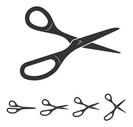 Set scissor icon scissors design element or logo vector