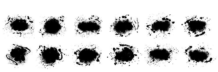 grunge frame with ink splash paint vector image