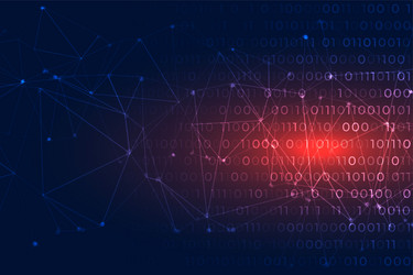 low poly style zero and one binary digit tech vector image