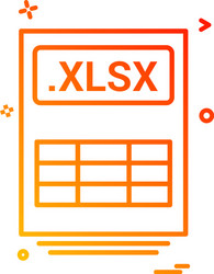 Excel XLSX File Icon vector