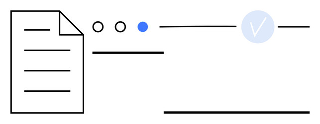 minimalistic document with completion check vector image