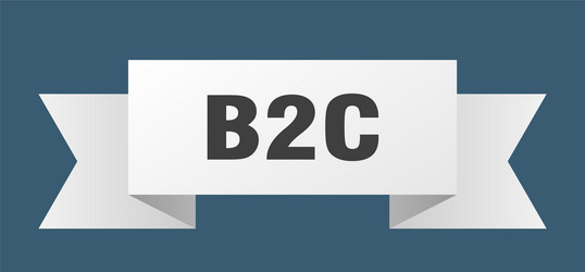 b2c ribbon paper band banner sign vector