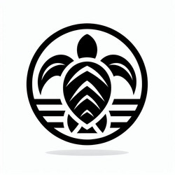 Classic Turtle Emblem Vector Image