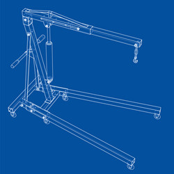 engine hoist outline rendering of 3d vector image
