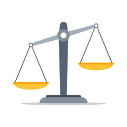 Justice Scales Icon - Law & Balance Vector Image