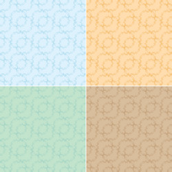 light seamless textures with curly elements - set vector image