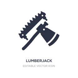 Lumberjack icon on white background simple vector