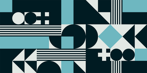 abstract seamless pattern with geometric shapes vector image