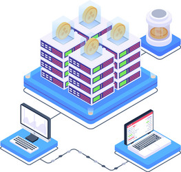 bitcoin programming vector image