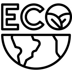 eco icon earth day related vector