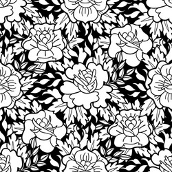 Floral Pattern - Peony & Rose Vector Image