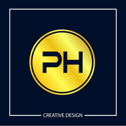 Initial letter ph logo template design Royalty Free Vector