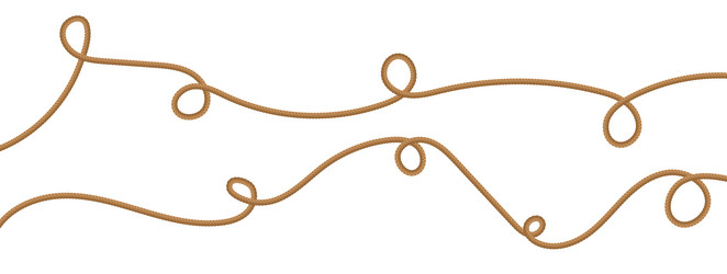 rope string realistic jute cord hemp twisted vector image