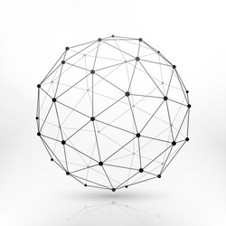 Abstract Wireframe Globe Network vector image