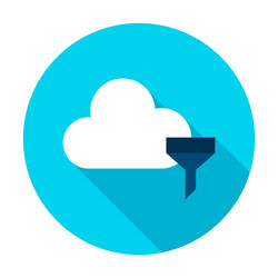 cloud computing filter circle icon vector image