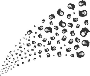 intellect bulb source stream vector image