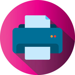 isolated printer with data document block gradient vector image