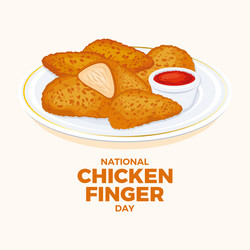 National chicken finger day poster vector