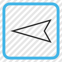 pointer left icon in a frame vector image