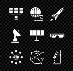 set server data web hosting social network vector image