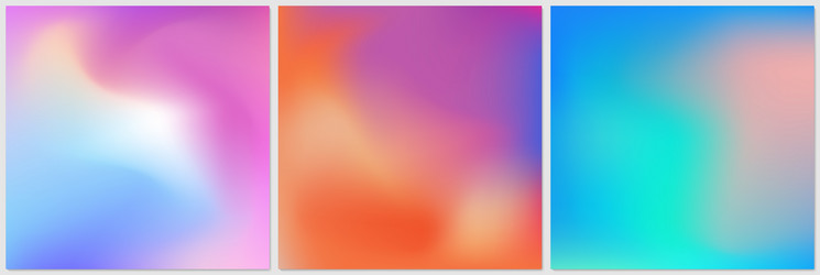 abstract colorful gradient mesh background set vector image