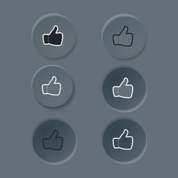 amorfnye editable user interface elements buttons vector image
