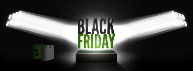 black friday sale modern wide poster vector