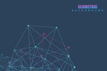 geometric abstract background with connected line vector image