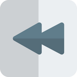 rewind arrow function on multimedia keyboard vector image