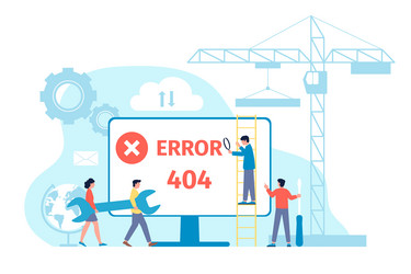 404 Error Webpage - Server Mistake vector