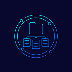 classification icon data management linear design vector image