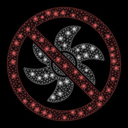 flare mesh network no rotor with spots vector image