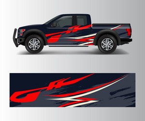 Modern Truck Graphics - Abstract Speed Vector Image