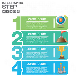 Numbers Slide Template - Four Points vector image